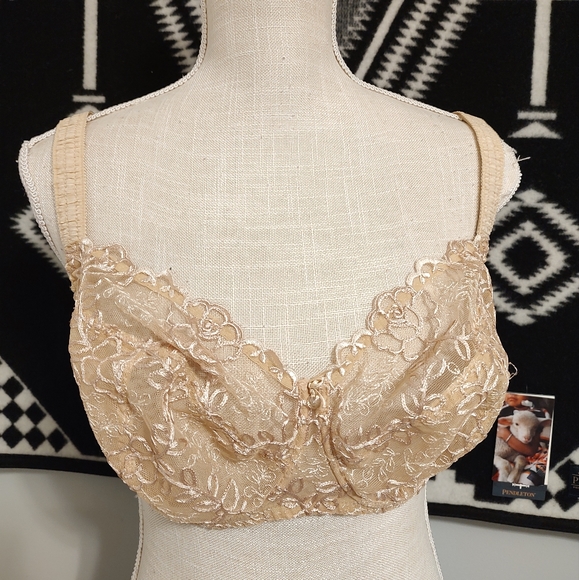 🍂 EUC Samanta Model A922 Full Coverage Unlined Underwire Bra, Gold Nude, 38DD - Picture 5 of 16